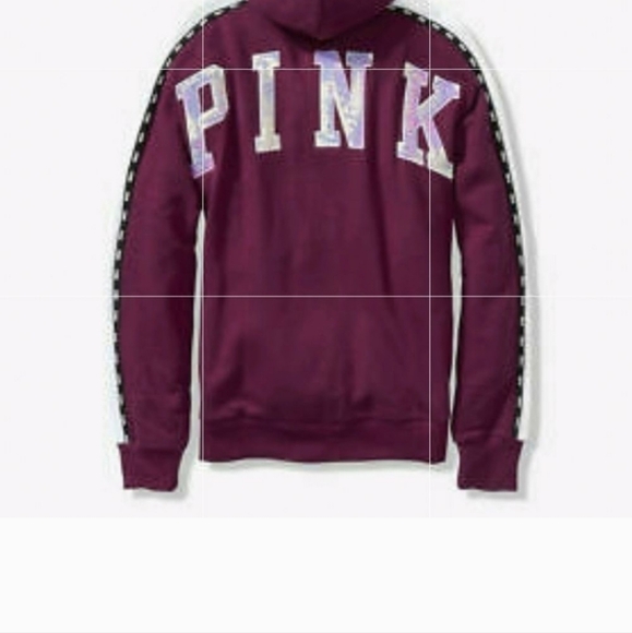 VS Pink NWOT Bling 💫 Sequin Hoodie Sweater. L - Picture 3 of 9